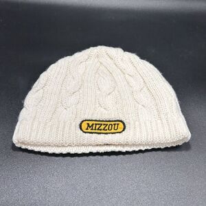 Mizzou Beanie Unisex One Size White Cable Knit Pull On Legacy Athletics